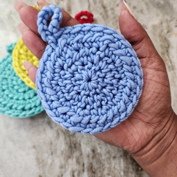 Kitchen Pot Scrubber, Scrubber, Crochet Scouring Pad,Heavy Duty Scubber - Picture 6 of 7